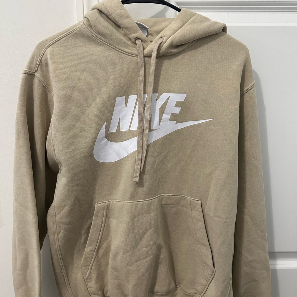 Men’s beige nike hoodie small